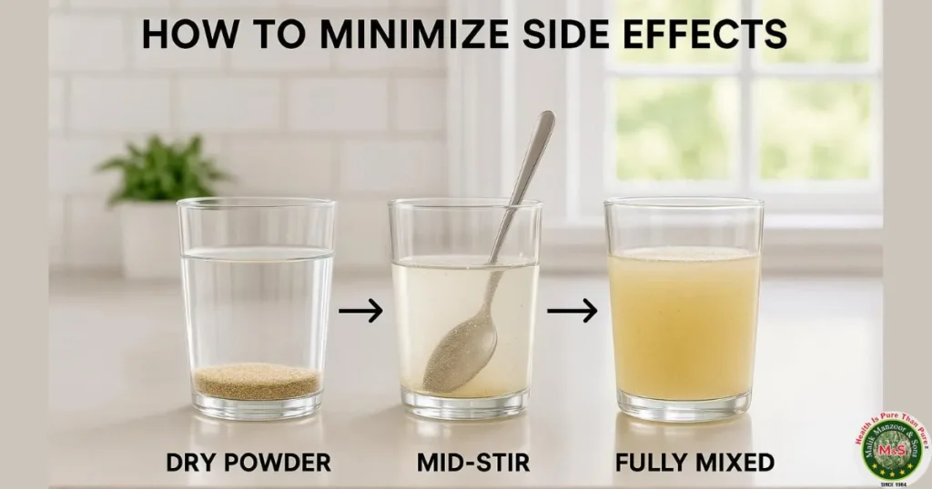 Isabgol Husk Powder Side Effects: How to Minimize Side Effects