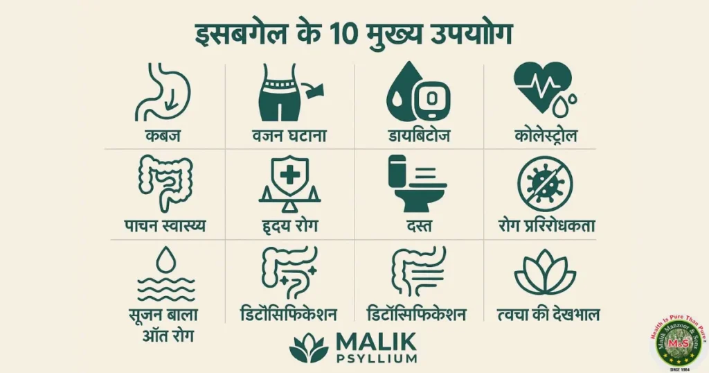 Isabgol Husk Powder Uses in Hindi: Primary Uses