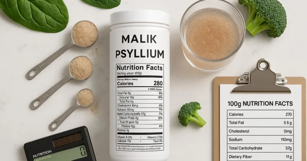 Psyllium Husk Powder Nutrition 100g