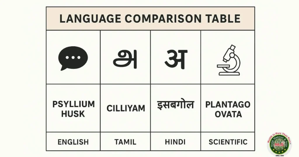 Isabgol in Tamil: Isabgol in Tamil Translation