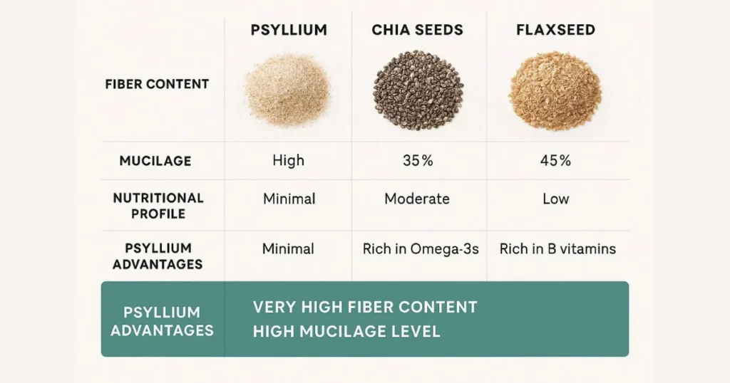 Psyllium Husk Chemical Composition: Comparing Psyllium Composition to Other Fibers
