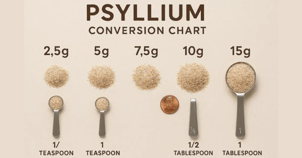 How Many Teaspoons Is 5 Grams of Psyllium Husk: Complete Psyllium Measurement Conversion Reference