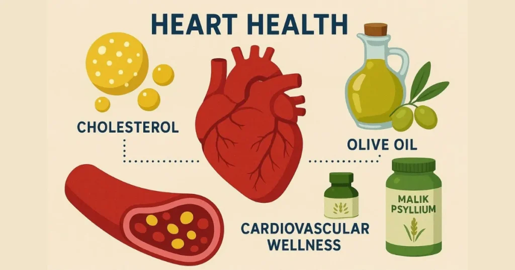 Olive Oil and Ispaghol Benefits: Cardiovascular Benefits
