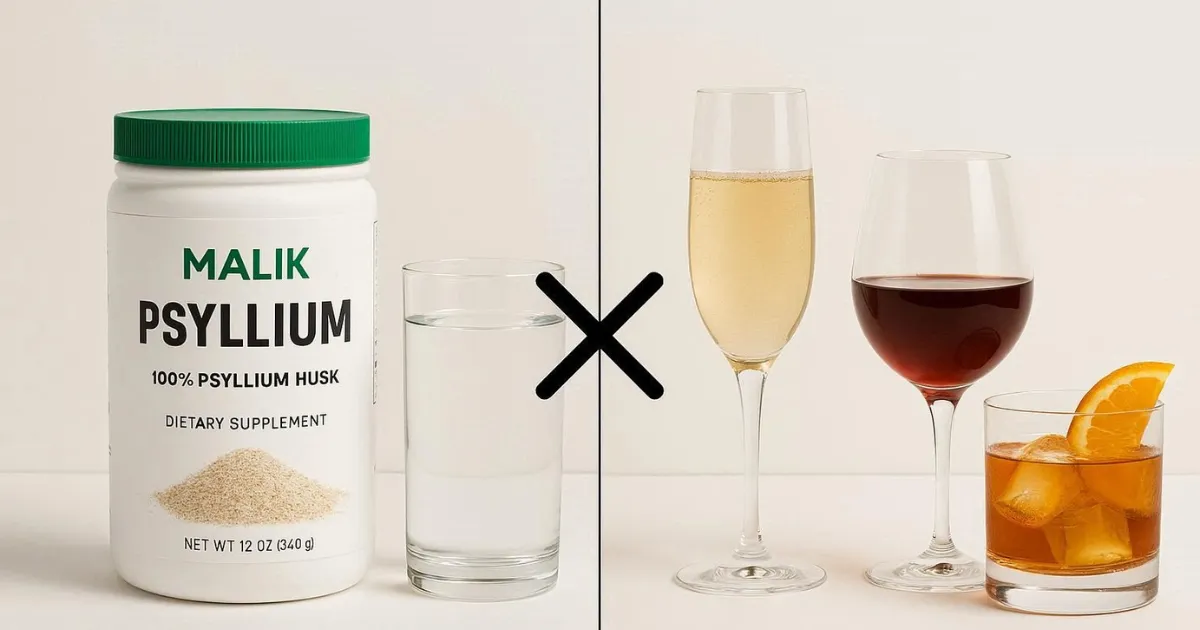 Psyllium Husk and Alcohol